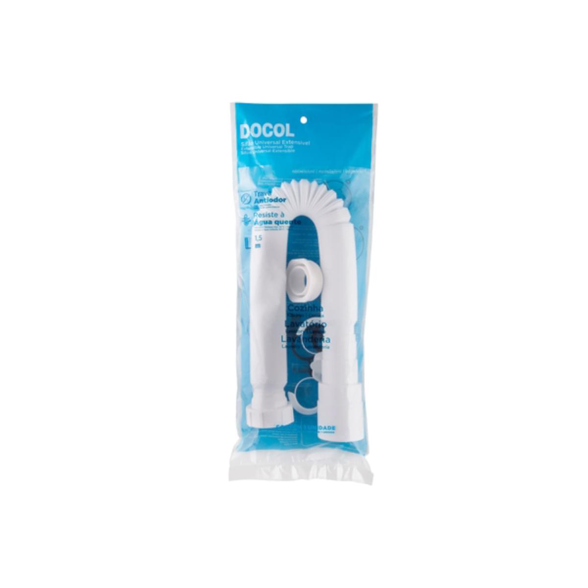 Sifão Extensível Universal 150 cm Branco Docol