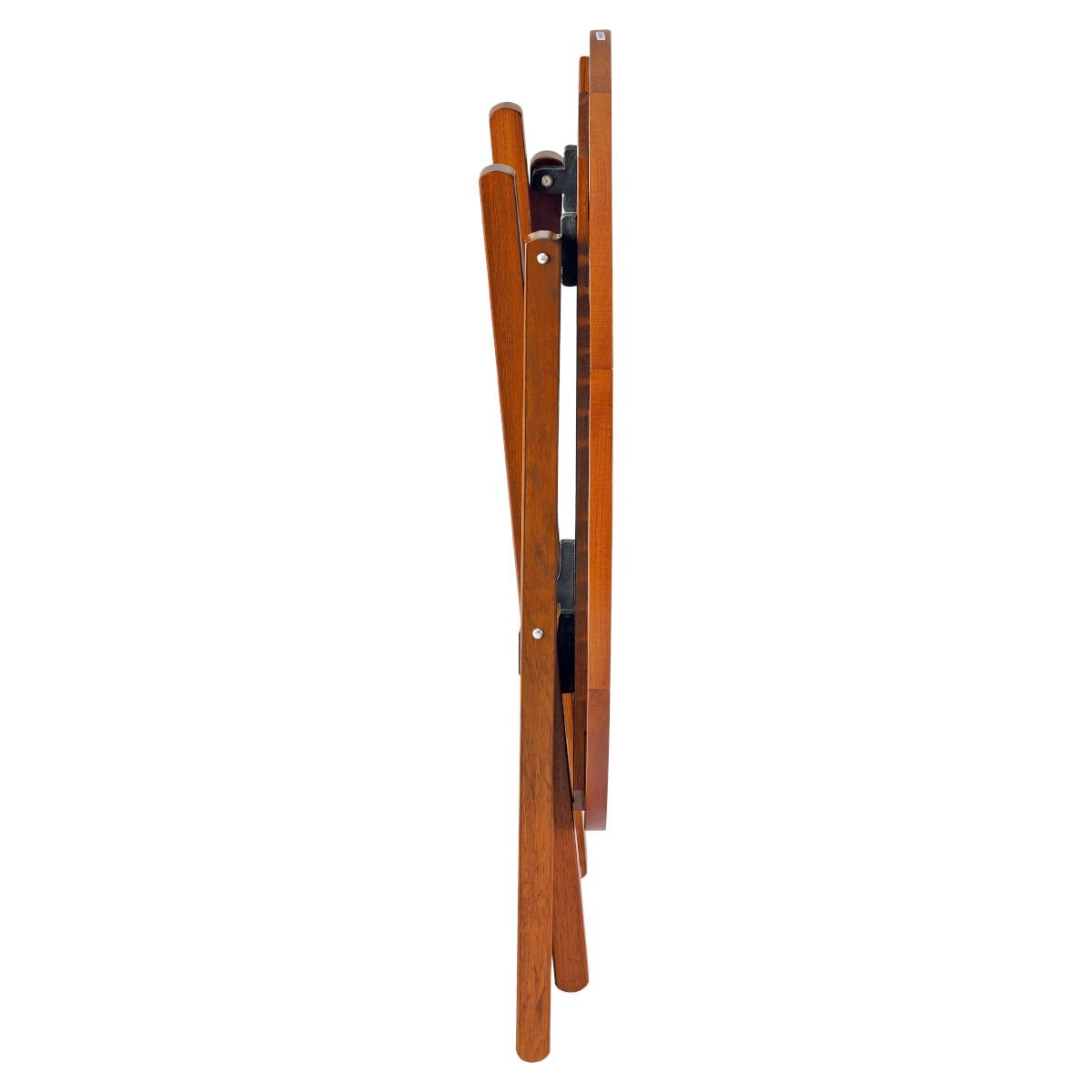 Mesa de Madeira Tramontina Redonda 80 cm Dobrável em Jatobá com Eco Blindage 4 Lugares