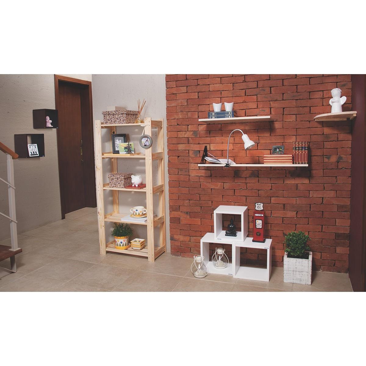 Cubo Tramontina 30 x 30 x 22 cm em Madeira Pinus Branco