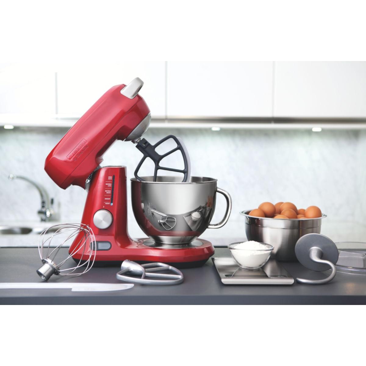 Batedeira Planetária Tramontina by Breville Mix Pro Vermelha em Alumínio Fundido 840 W com Tigela Inox 4,7 L 127V
