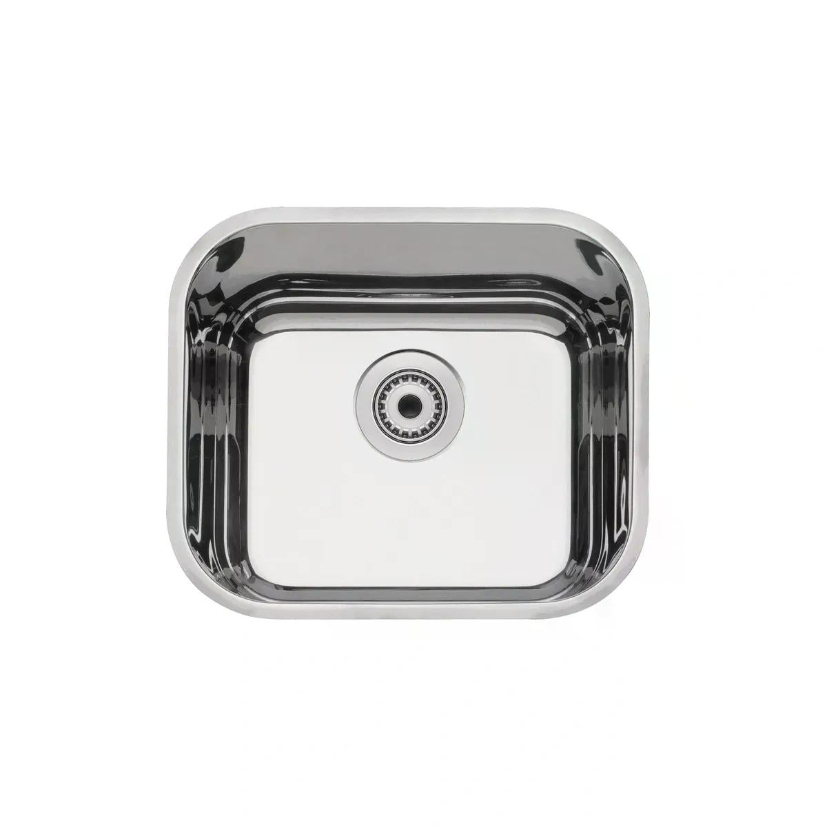 Cuba Tramontina Lavínia Plus 40 BL Inox Alto Brilho 40 x 34 cm Válvula 3 1/2 pol