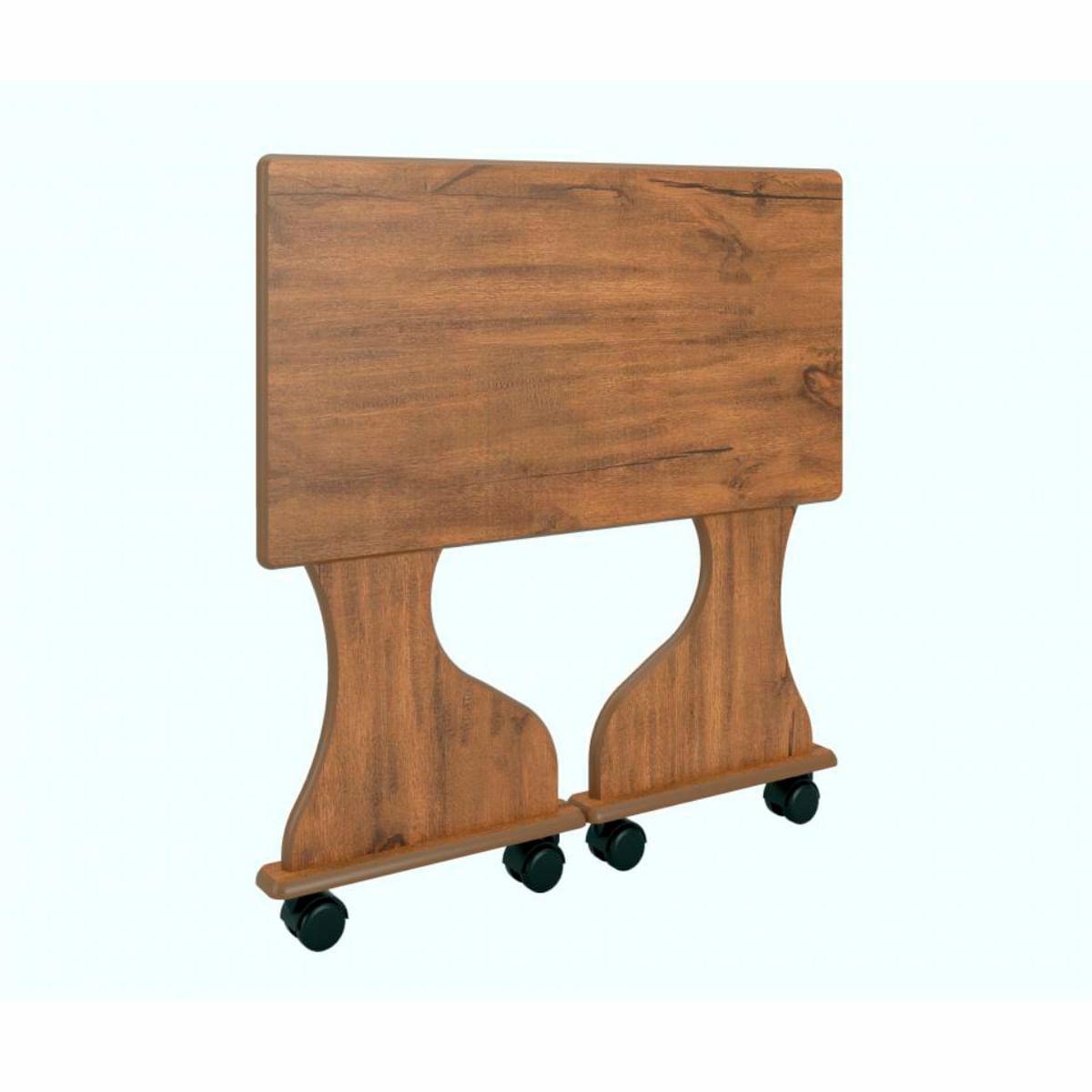 Mesa Dobrável com Rodízios em MDF Nobre 75 cm Dalla Costa