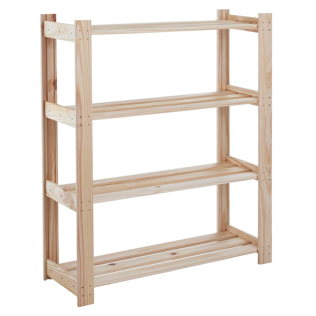 Estante para Livros 90 x 107 cm com 4 Prateleiras Modulare Natural Tramontina