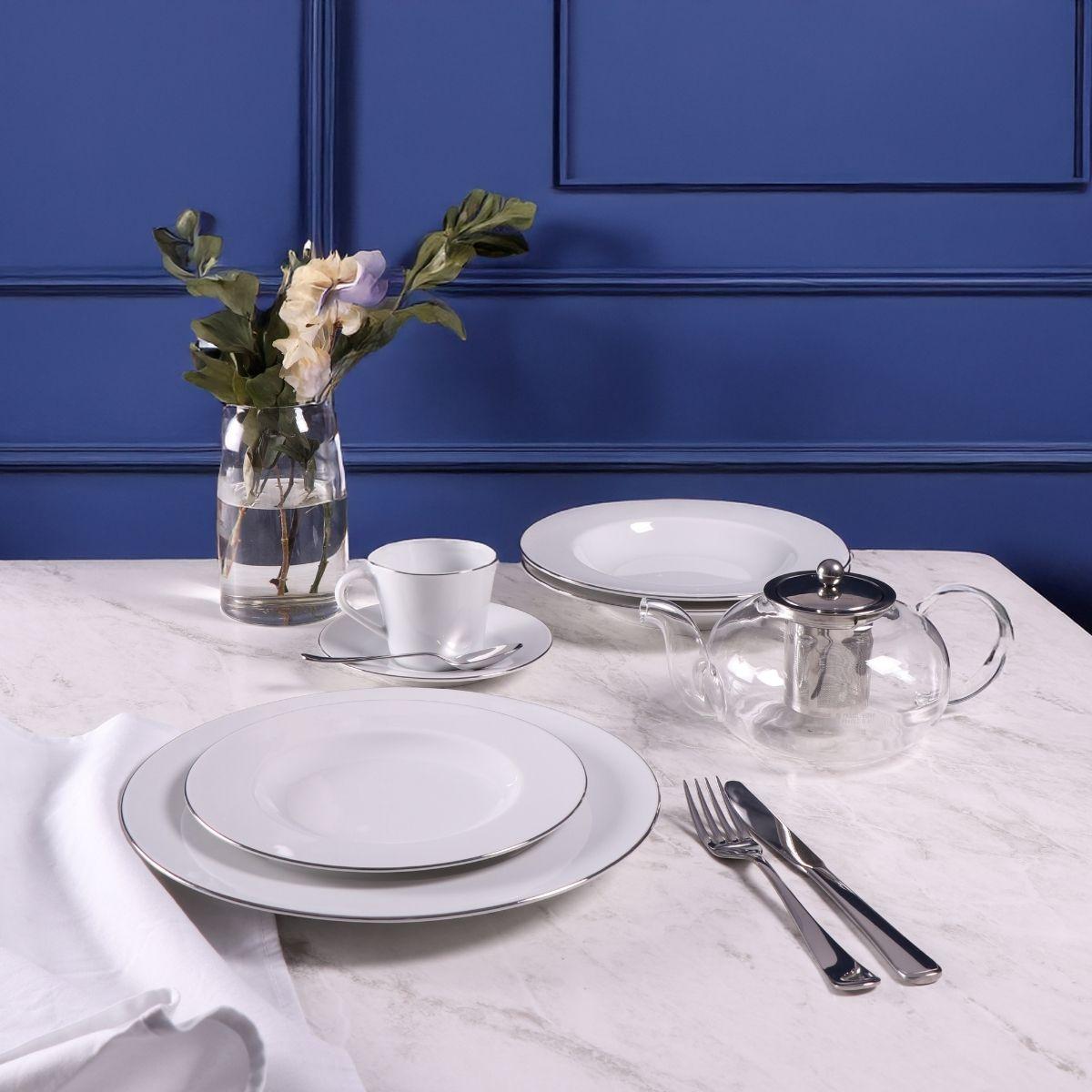 Aparelho de Jantar Tramontina Joana em Porcelana Decorada 30 Peças