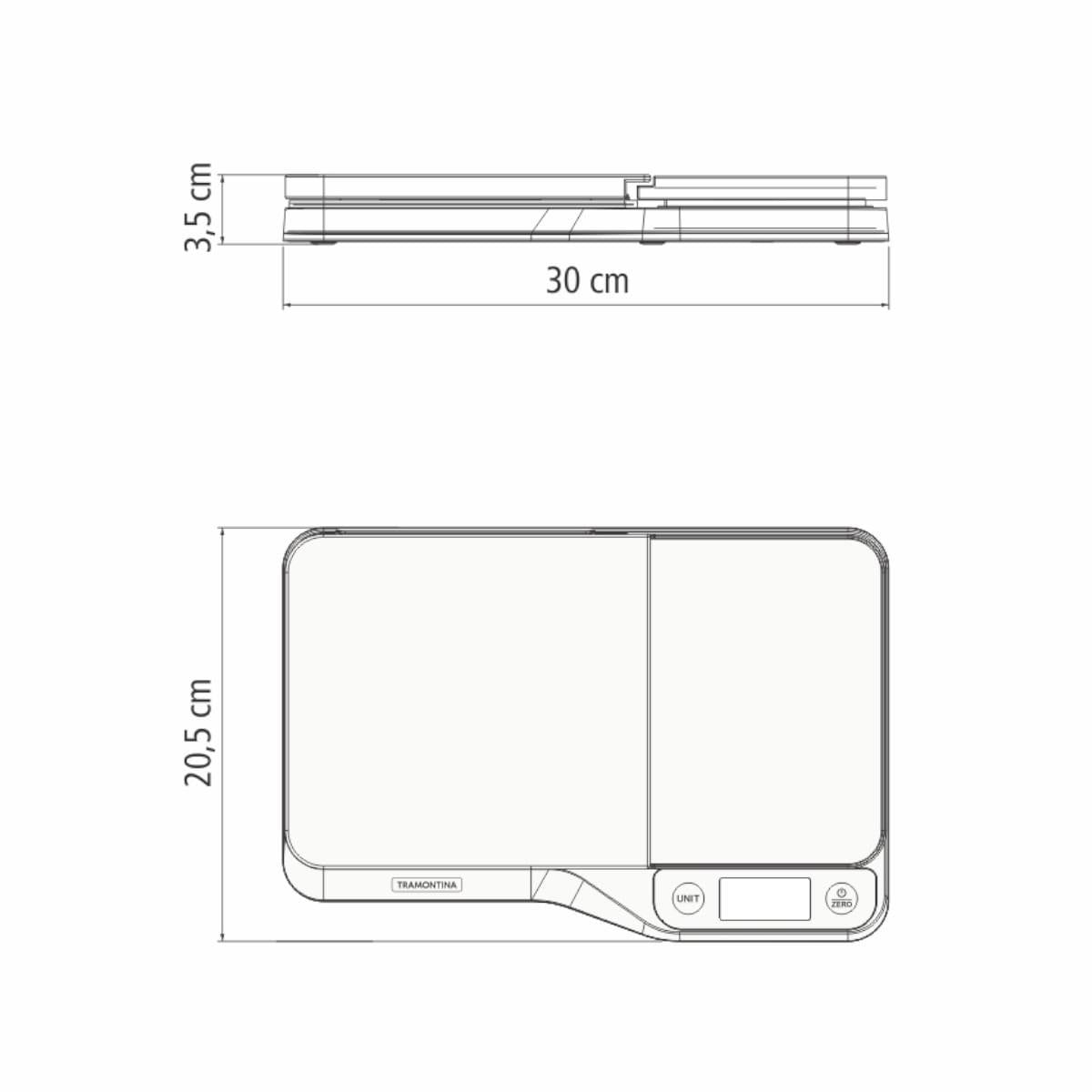 Balança Digital para Cozinha Tramontina Adatto com tábua de corte