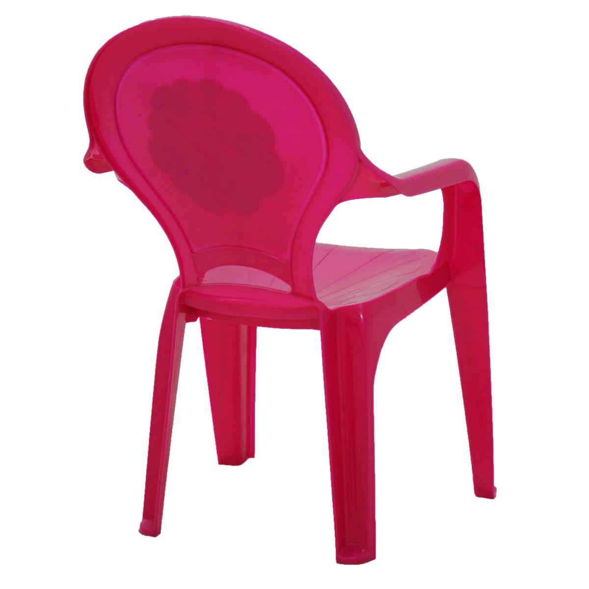 Cadeira Infantil Tramontina Catty em Polipropileno Rosa Adesivado