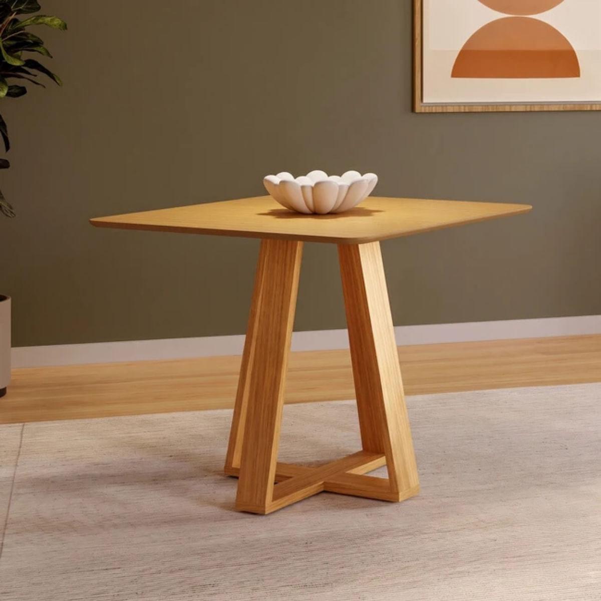 Mesa de Jantar 90cm 4 Lugares Carvalho Rosé Dalla Costa