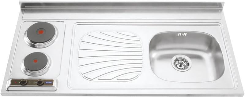 Pia Fogão Elétrico Inox 1200x600mm CUBA A DIREITA Tramontina 93723903