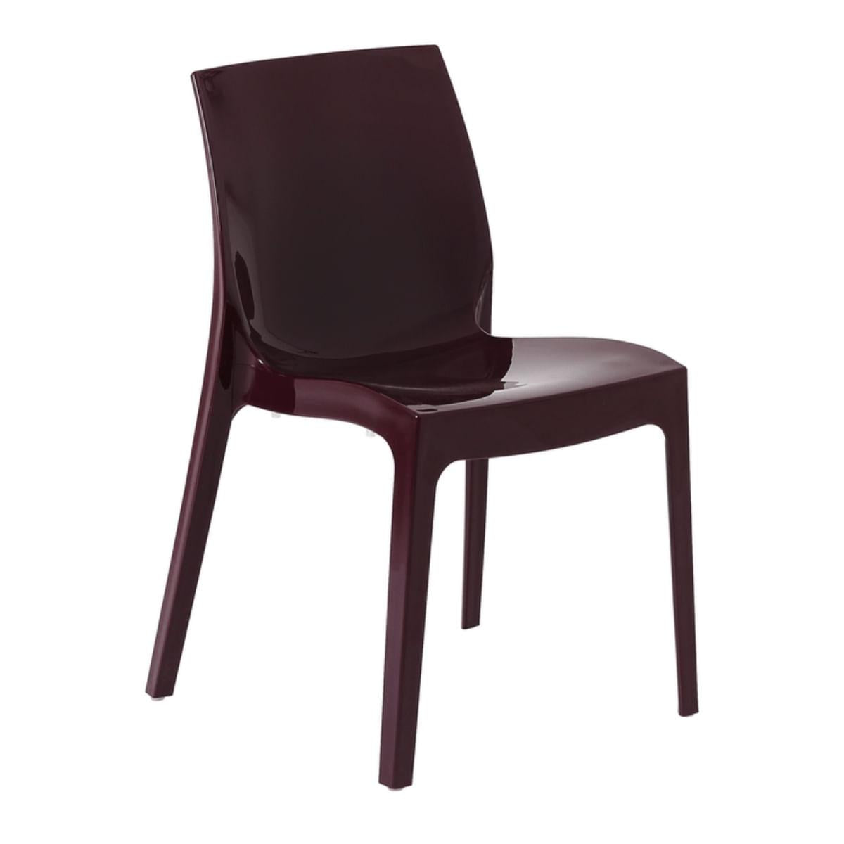Cadeira Tramontina Alice Vermelho Garnet Brilho em Polipropileno