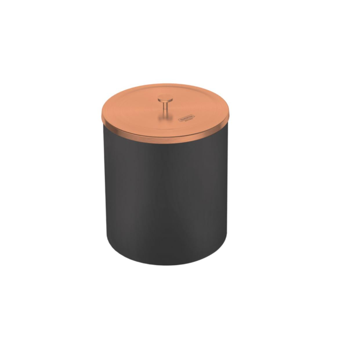 Lixeira Tramontina Útil Rose Mix com Balde de Plástico Preto 5 Litros