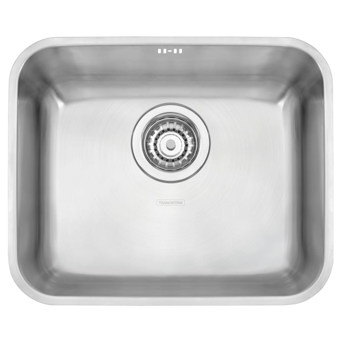 Cuba Tramontina Dora 40 BL em Aço Inox Acetinado com Válvula 40 x 33 x 18 cm