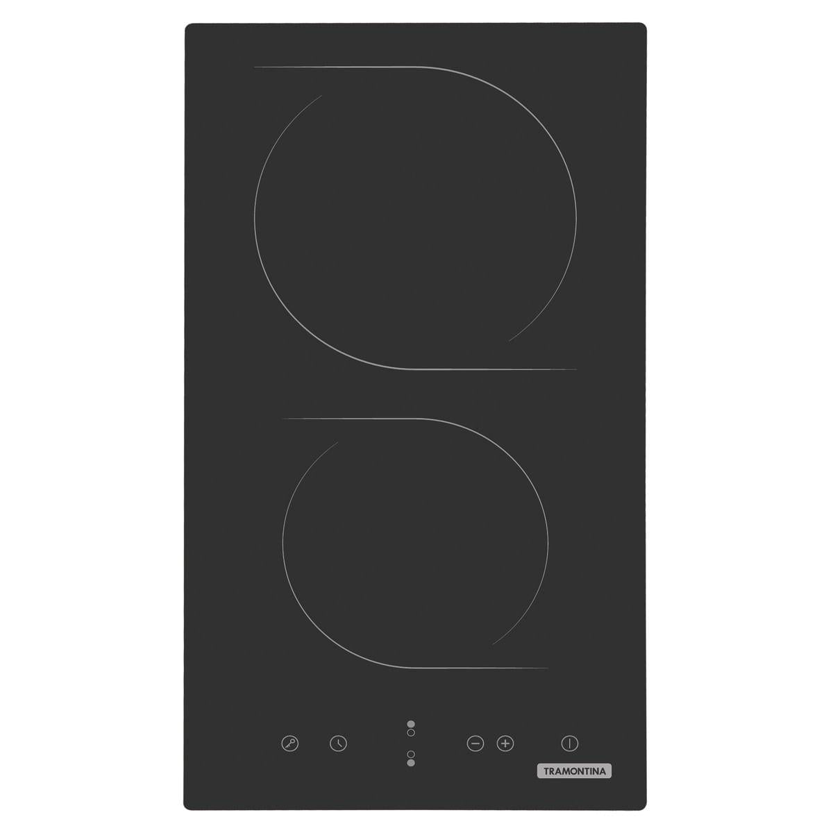 Cooktop Elétrico Tramontina Dominó Vitrocerâmico com 2 Áreas de Aquecimento e Comando Touch