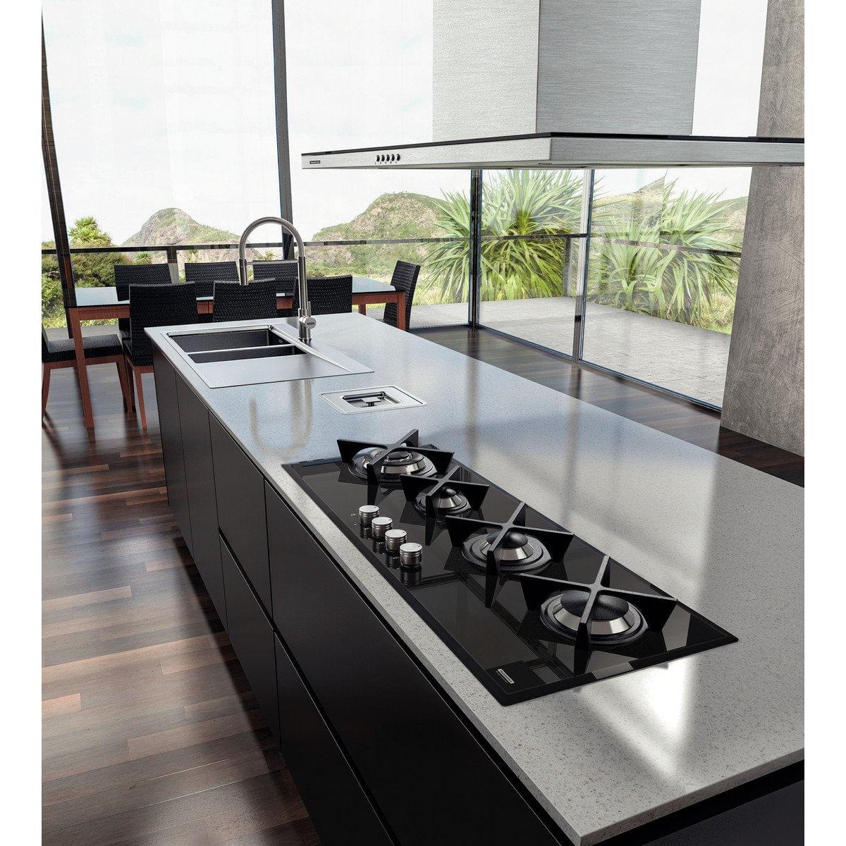 Coifa de Ilha Tramontina Slim Isla 90 em Aço Inox com Acabamento Scotch Brite 90 cm 220 V