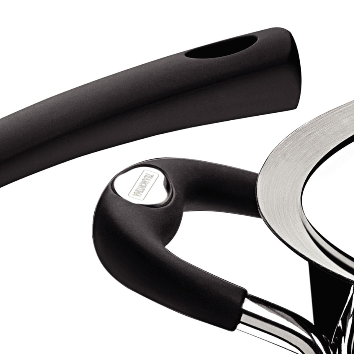 Jogo de Panelas Tramontina Duo Silicone 5 Peças Aço Inox Fundo Triplo