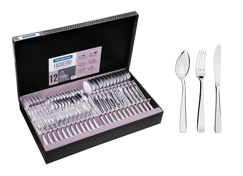 Faqueiro Aço Inox 72 Peças PACIFIC Tramontina 66962150