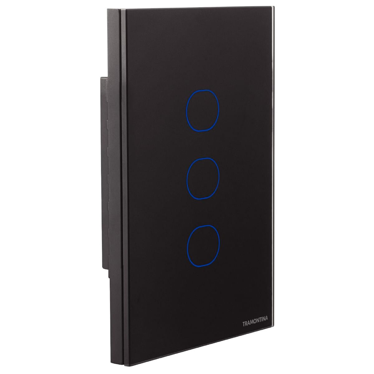 Interruptor Touch Wi-Fi Smart Tramontina Preto com 3 Canais