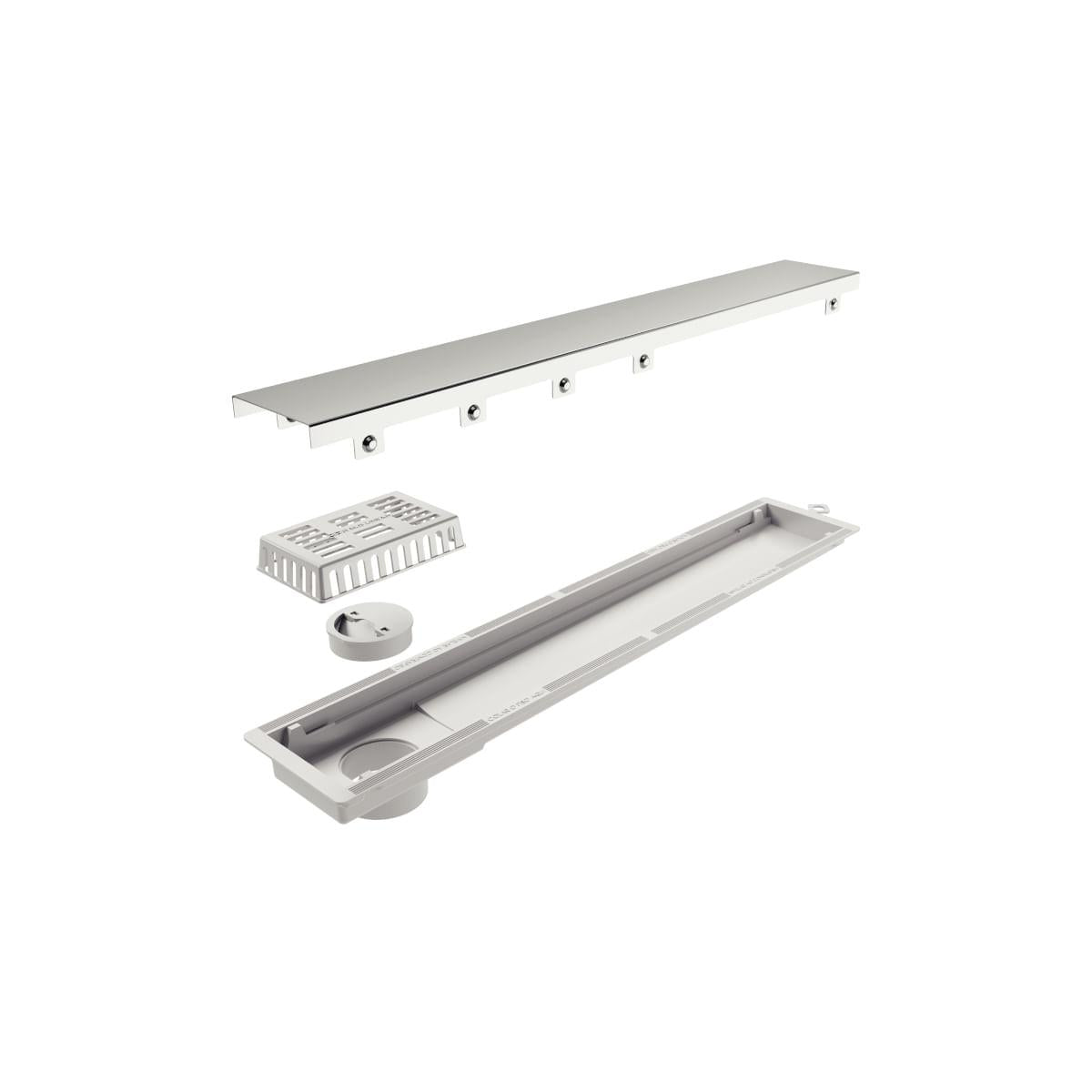 Ralo Tramontina Slim em PVC com Tampa em Aço Inox Tramontina 50 x 7 cm