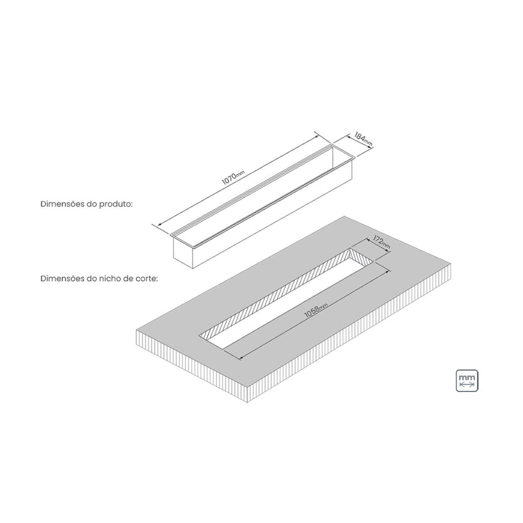 Canal Organizador Aço Inox Tramontina para Sobrepor Scotch Brite 105x18 cm