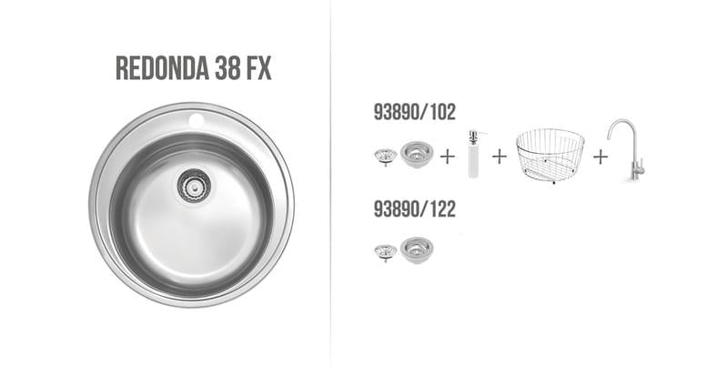 Cuba Inox Prime Redonda 38 FX 48,5cm Acetinado Tramontina 93890122