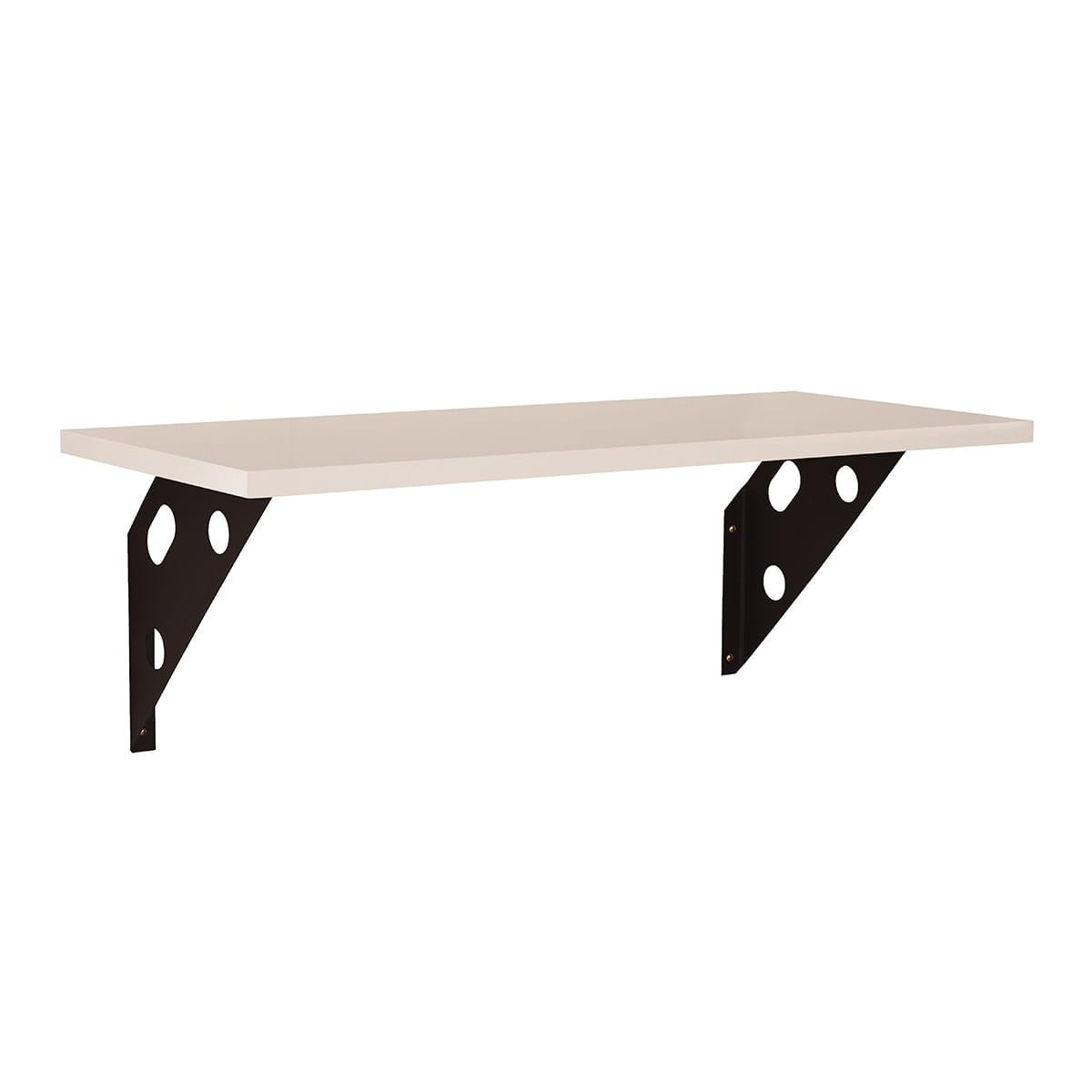 Prateleira em Madeira Maple 40x25x1,5 cm com Suporte Metálico Preto Tramontina