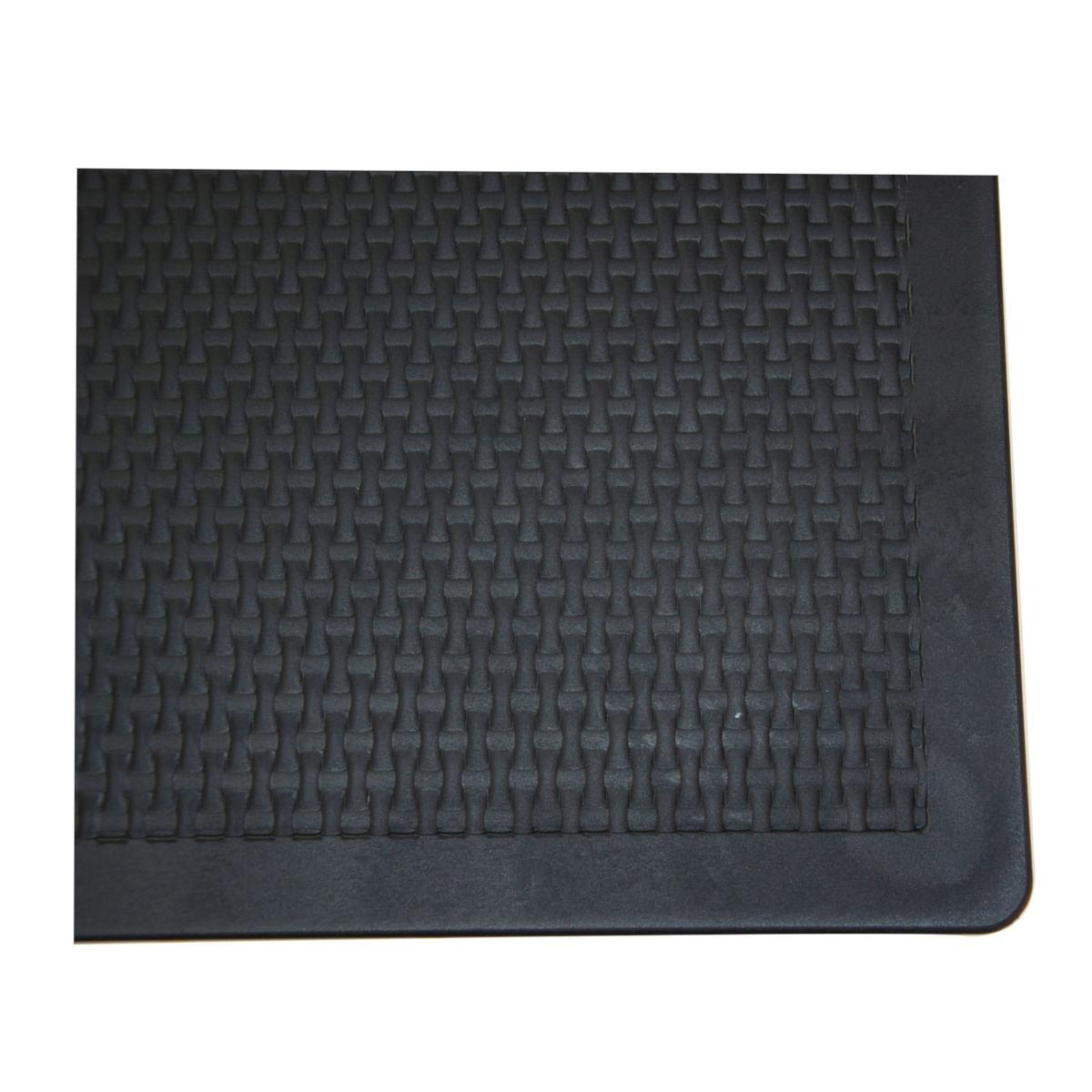 Mesa Tramontina Laura Rattan 70 cm em Polipropileno Preto com Pernas de Alumínio Anodizado