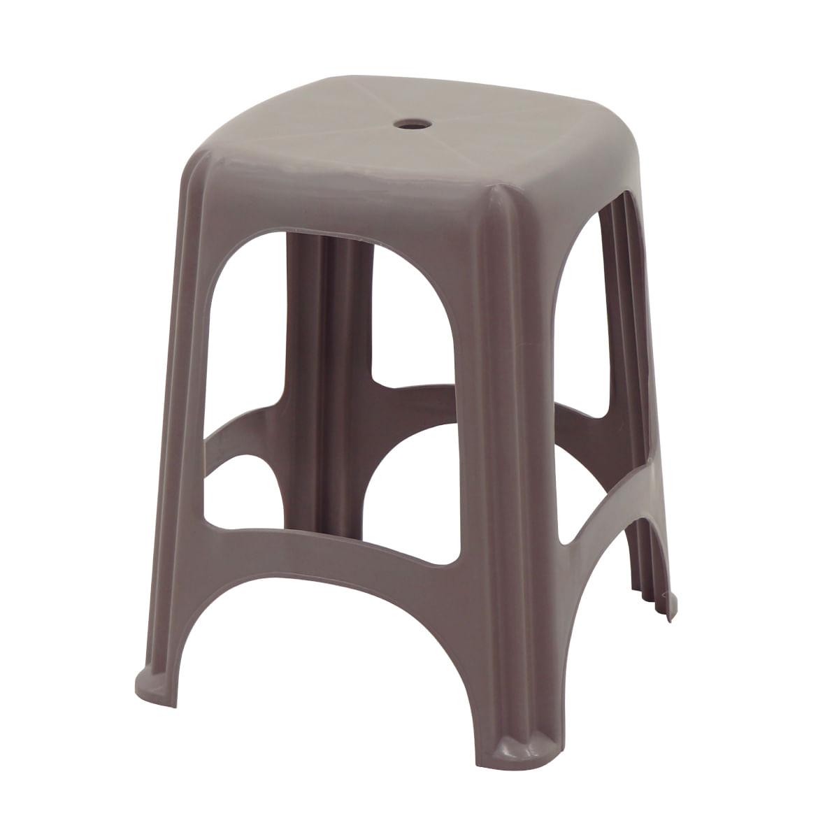 Banqueta Tramontina Niterói em Polipropileno Camurça 37x37x45 cm