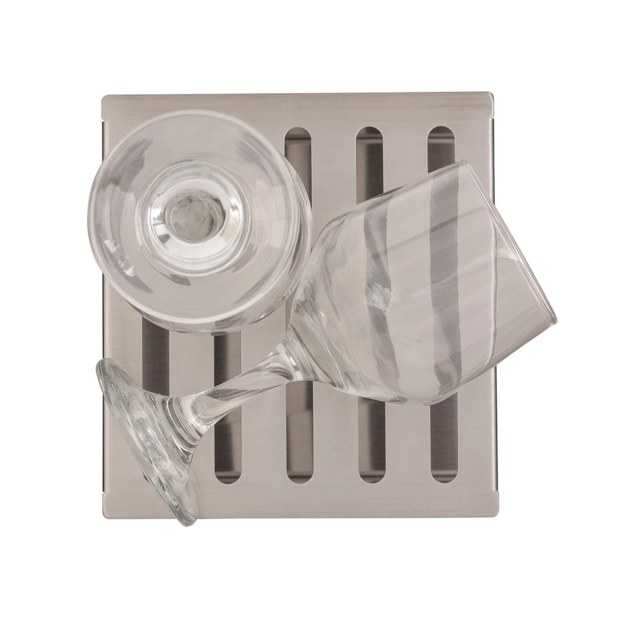 Escorredor Tramontina em Aço Inox Scotch Brite para Sobrepor no Canal Organizador 15x15 cm