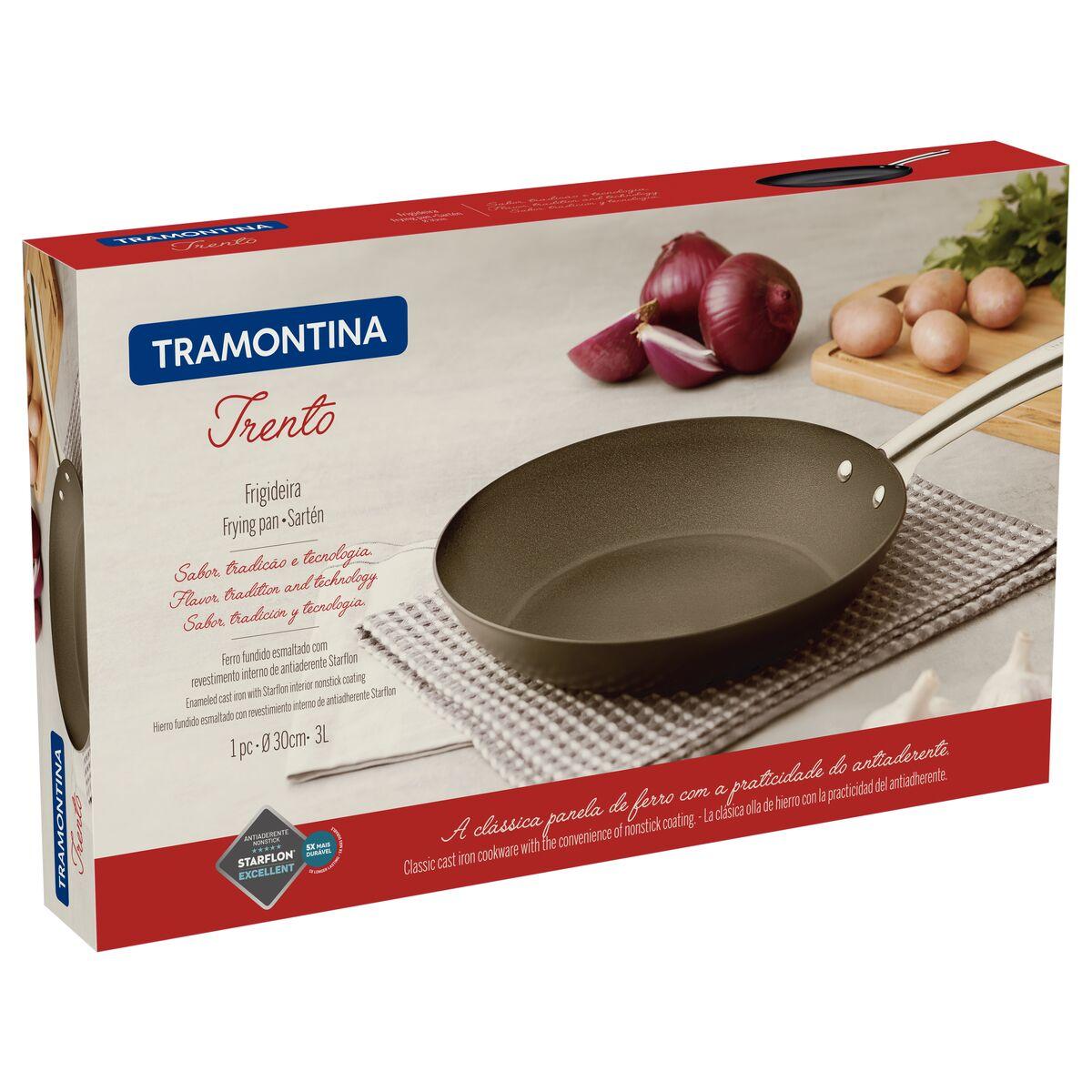 Frigideira Tramontina Trento em Ferro Fundido Esmaltado Antiaderente Starflon Excellent 30 cm 3 L