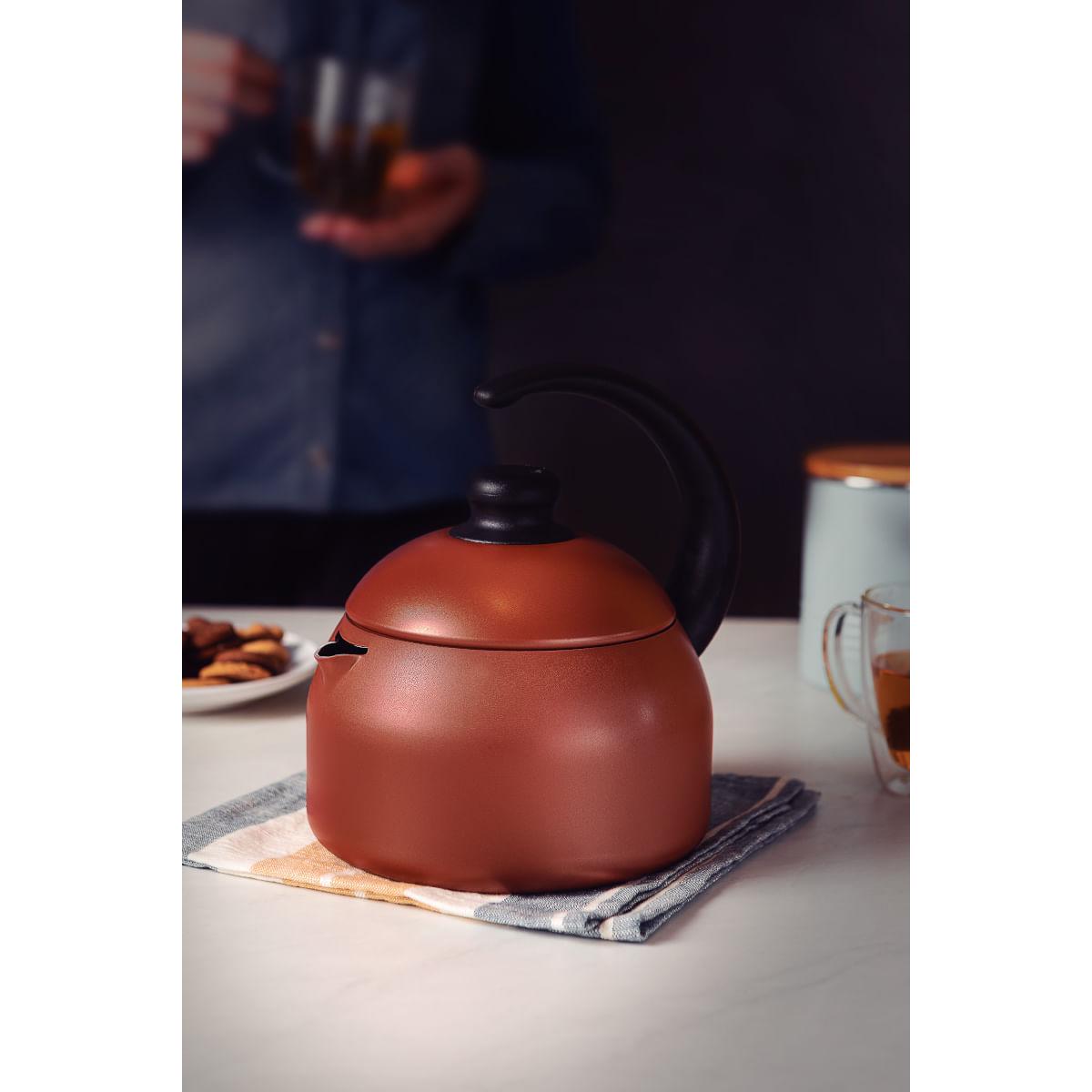 Chaleira Tramontina Alumínio Starflon Laranja 18 cm 1,9 Litros
