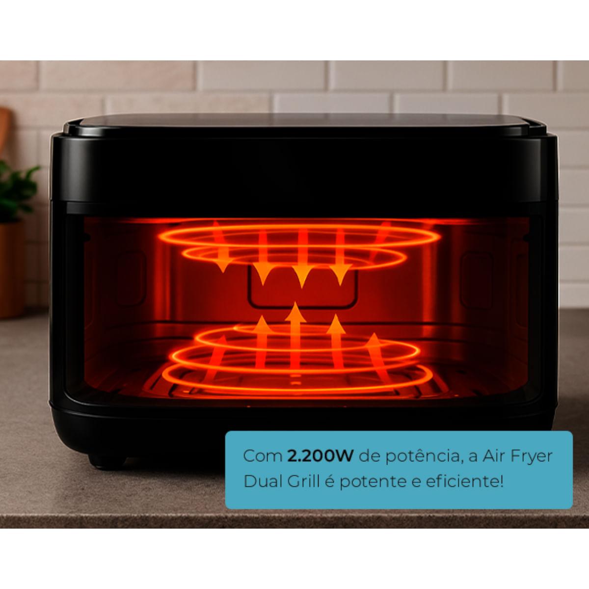 Air Fryer Fischer Dual Grill Preto 4 litros 220V