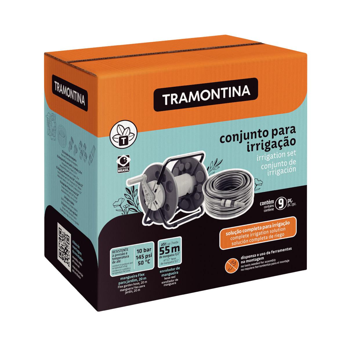 Conjunto para Irrigação Tramontina 9 Peças Mangueira 20 Metros