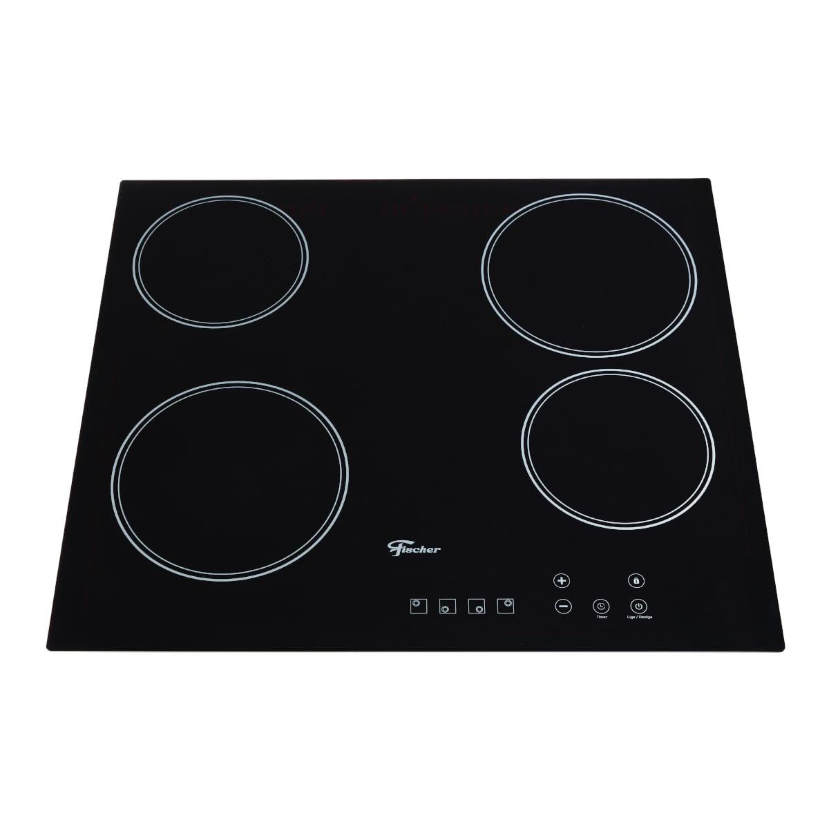 Fogão Cooktop Fischer 4Q Elétrico Mesa Vitrocerâmica Touch 220V