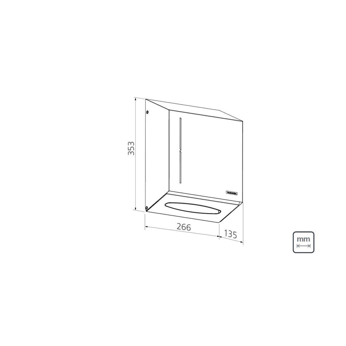Dispenser para Papel Toalha Tramontina em Aço Inox com Acabamento Scotch Brite