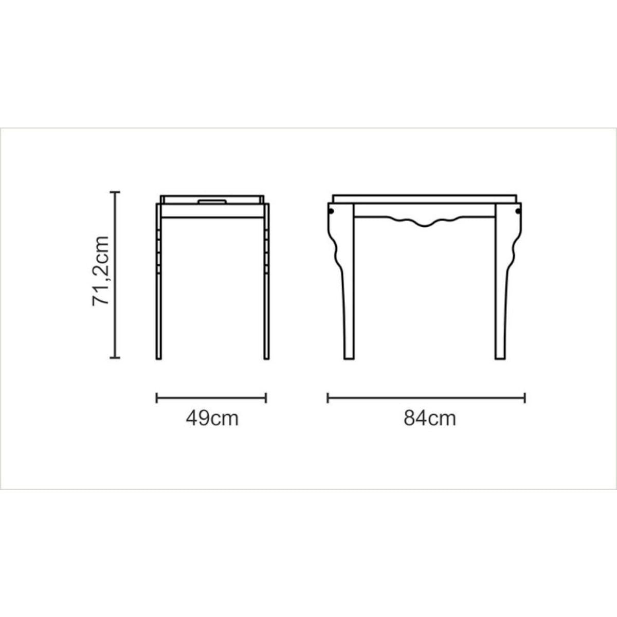 Mesa de Apoio de Madeira Retrô Tramontina 84 x 49 x 71 cm Turquesa com Bandeja