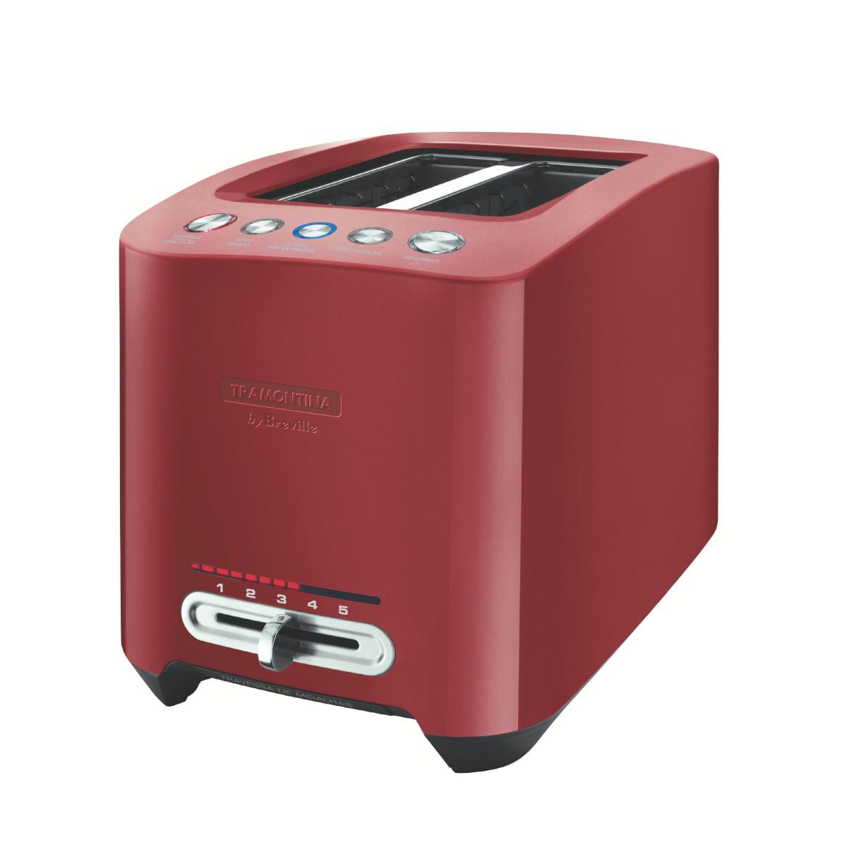 Torradeira Tramontina by Breville Smart Vermelha em Alumínio Fundido 127 V