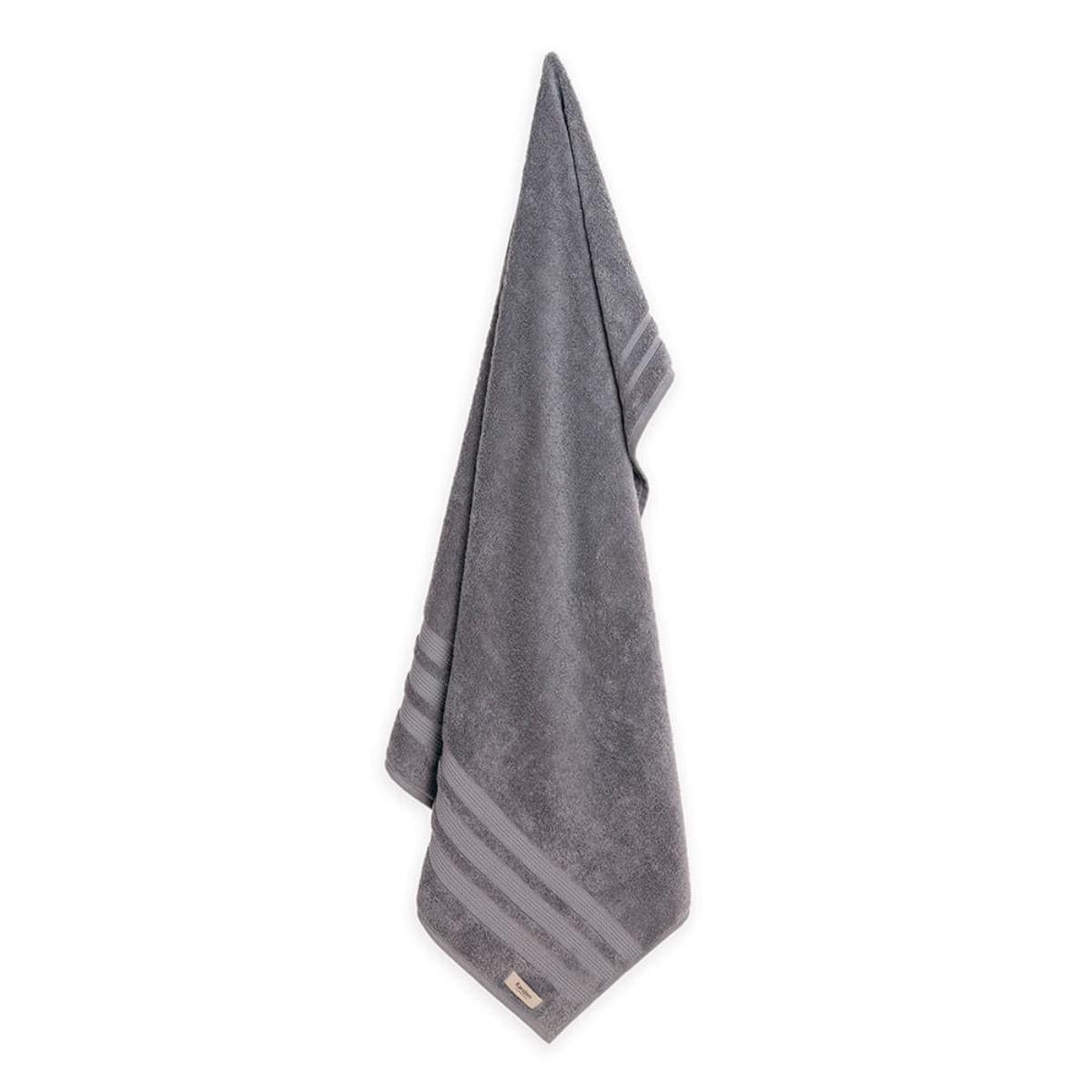 Toalha de Banho Karsten Fio Penteado 100% Algodão Suprema Cinza 70x140cm