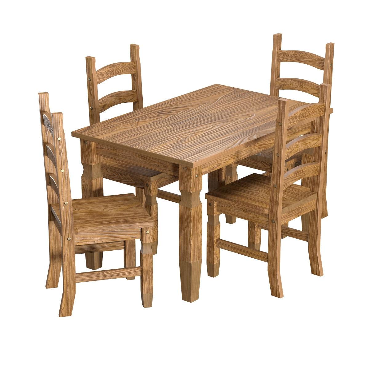 Mesa de Jantar em Madeira 120x80 cm Carvalho Rústico Elliottiis