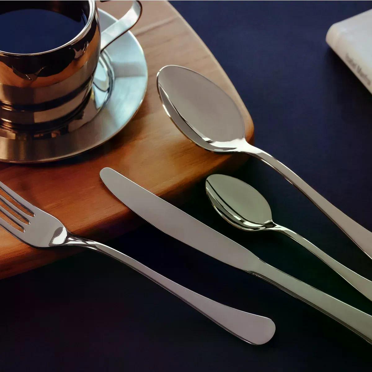 Faqueiro Tramontina Zurique Aço Inox 30 Peças com Facas de Mesa Forjadas