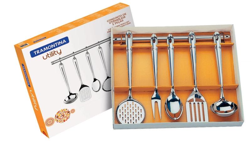 Jogo de Utensílios Aço Inox 6 Peças Tramontina 66812700