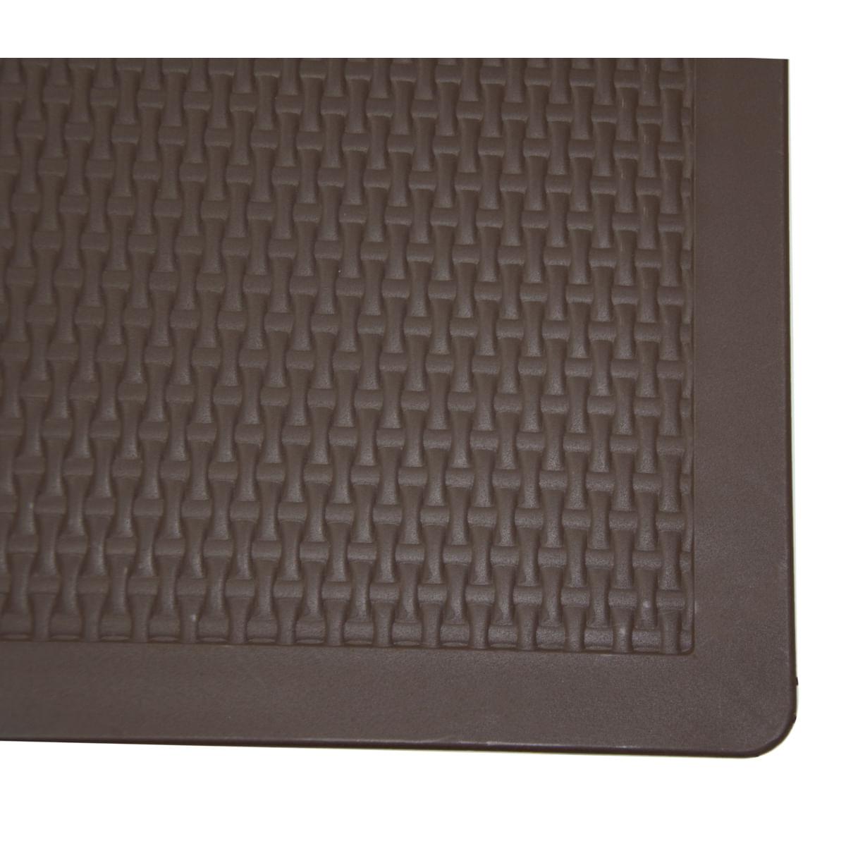 Mesa Tramontina Laura Rattan 70 cm em Polipropileno Marrom com Pernas de Alumínio Anodizado