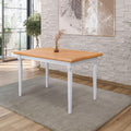 Mesa de Jantar em Madeira Údine 125x80cm Branco Natural Piratini