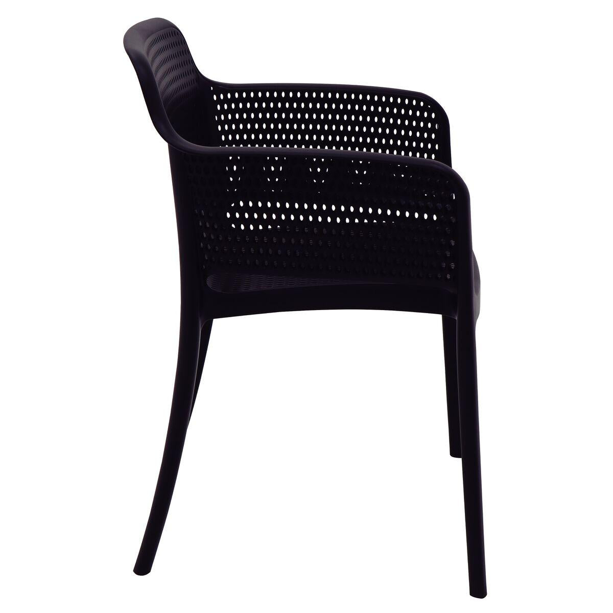 Cadeira Tramontina Gabriela Eco em Polipropileno Oceano +Clean Preto