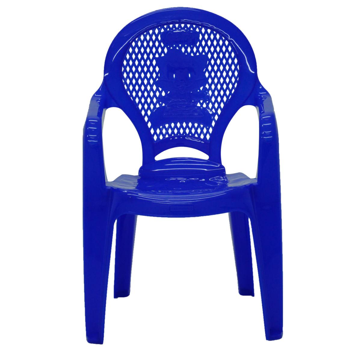 Cadeira Infantil Tramontina Catty Estampada em Polipropileno Azul