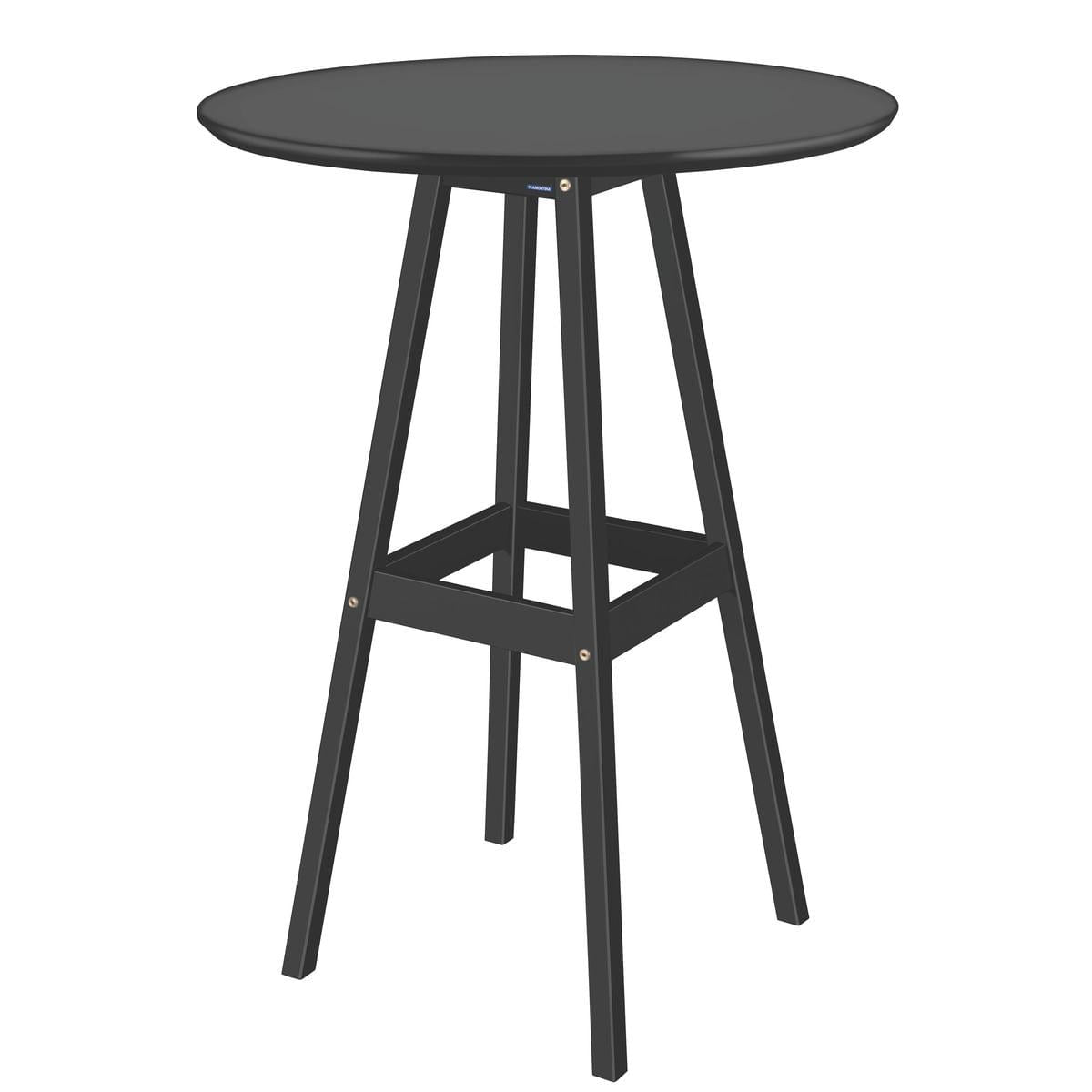 Mesa de Madeira Pub Alta Tramontina 65 x 107 cm Preta 91458107