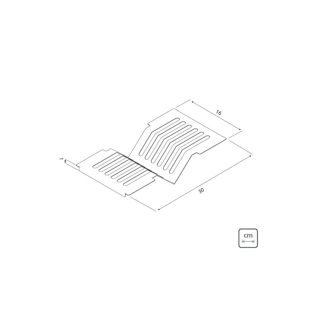 Escorredor de Pratos Tramontina em Aço Inox Scotch Brite para uso no Canal Organizador 30x15 cm