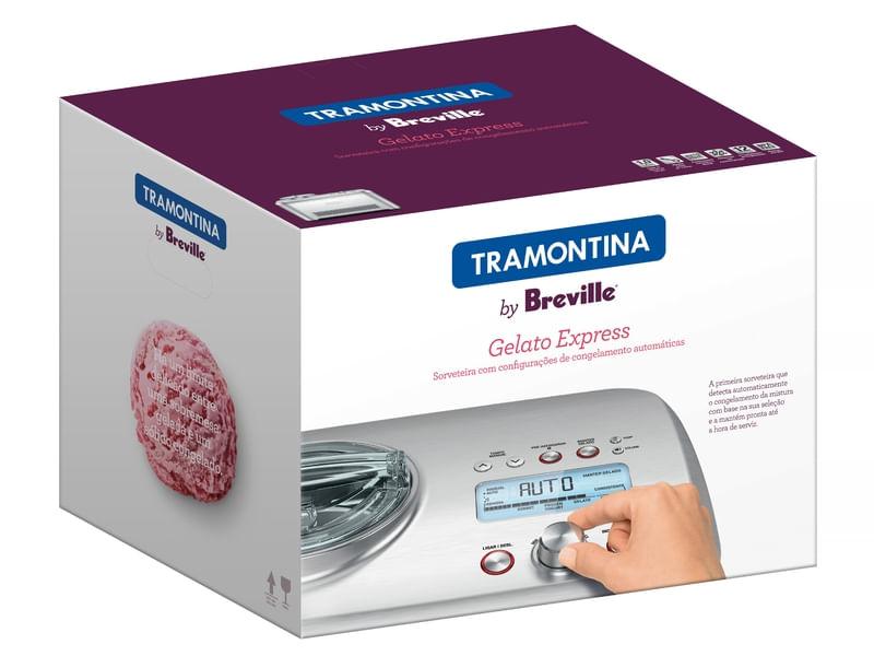 Sorveteira Tramontina by Breville Express em Aço Inox 12 Funções 1 L 127 V