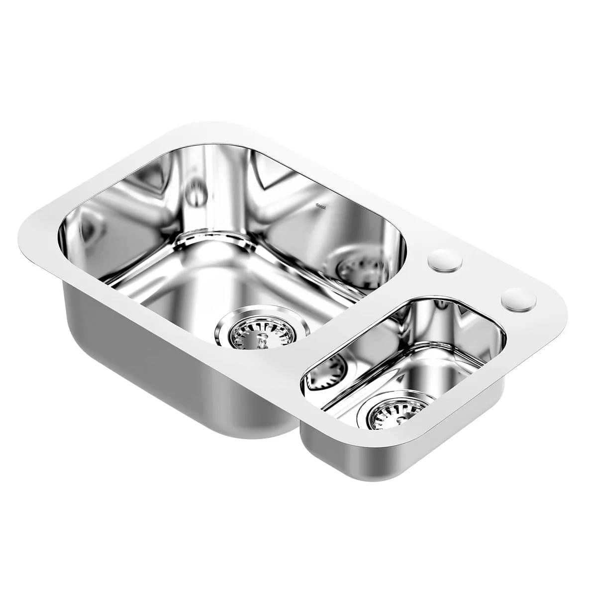 Cuba de Embutir Docol Lift 59,5x34x18cm em Aço Inox Alto Brilho com Acessórios