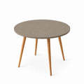 Mesa Jantar Sofia Redonda 80cm Mocca 18mm Pés de Madeira Natural Marin