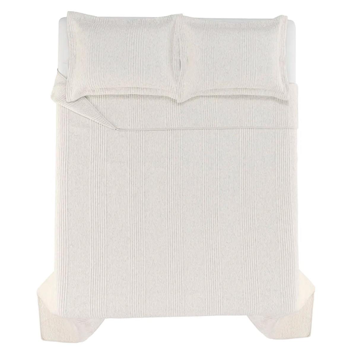 Colcha Casal Karsten com 2 Porta-travesseiros Dantas Branco