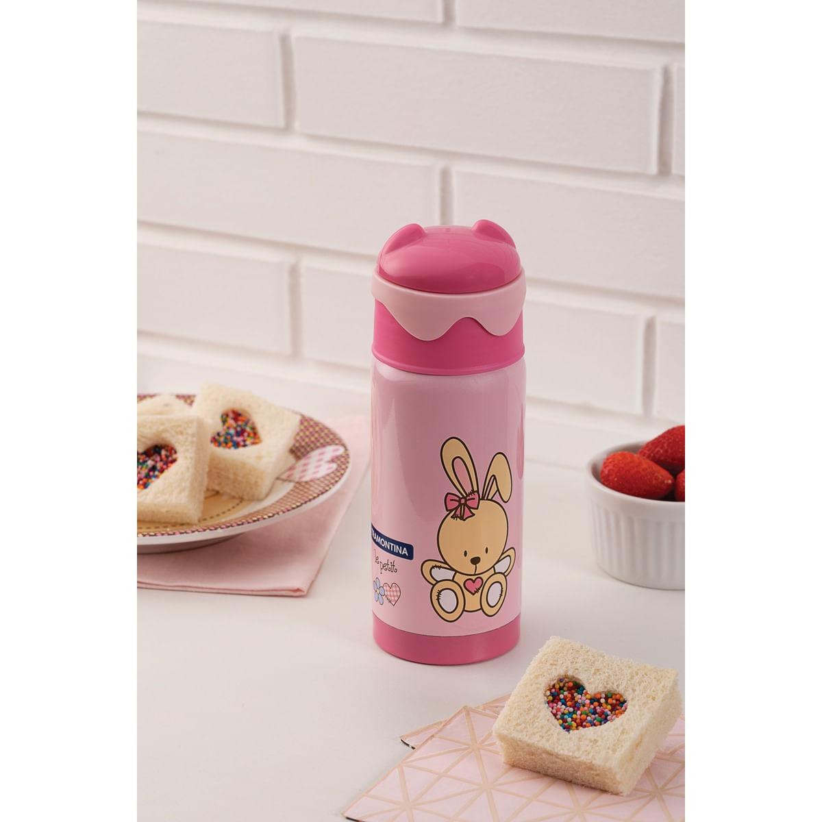 Garrafa Térmica Tramontina Infantil Rosa 350 ml 61649035
